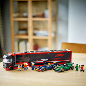 Lego City F1 Truck with RB20 & AMR24 F1 Cars 60445